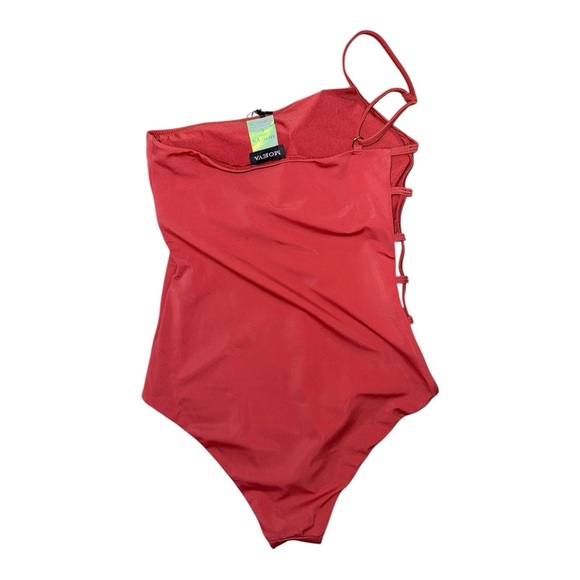 MOEVA Brown One-Shoulder Cut-Out Swimsuit - Picture 3 of 5